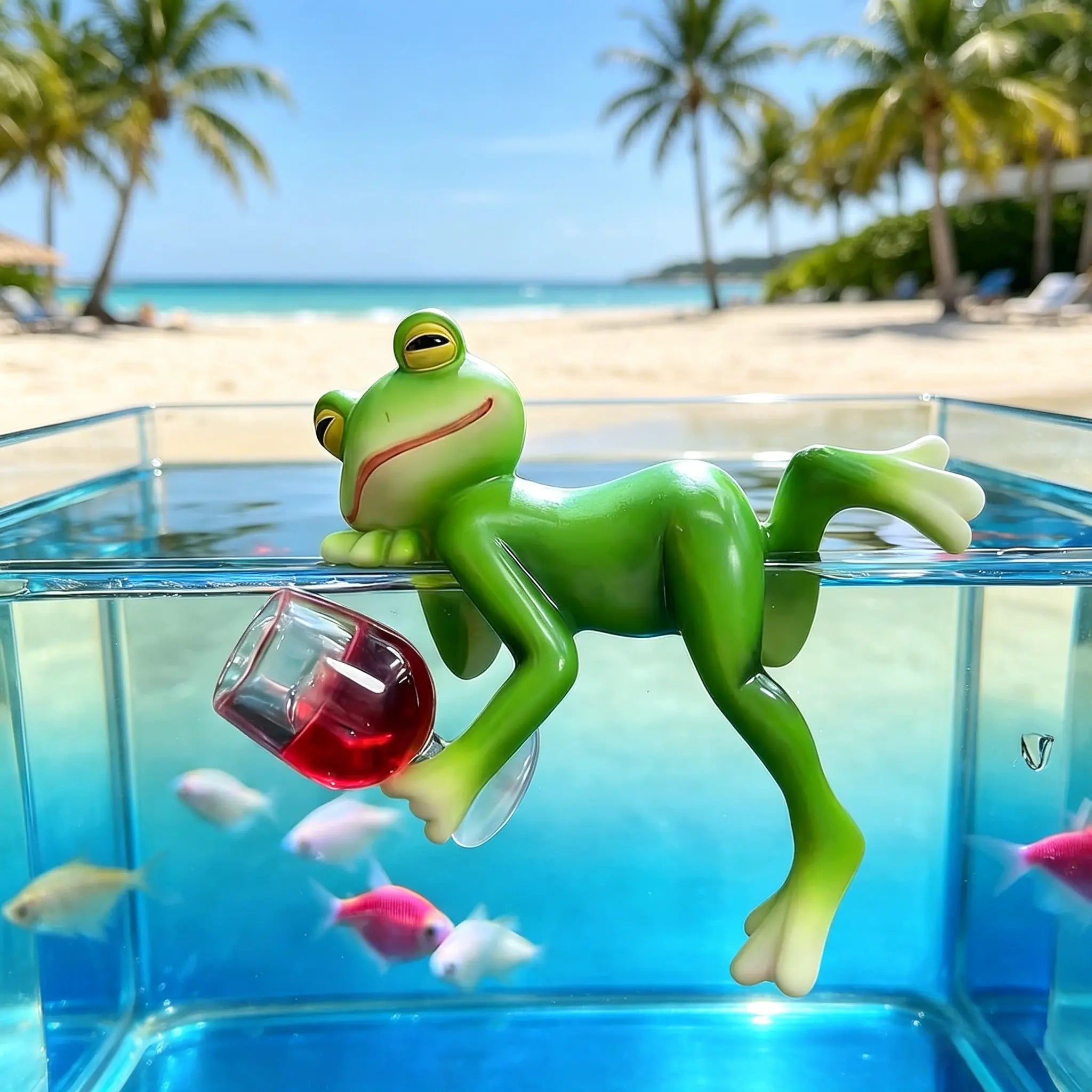 Funny Frog Garden Lawn Ornament 
