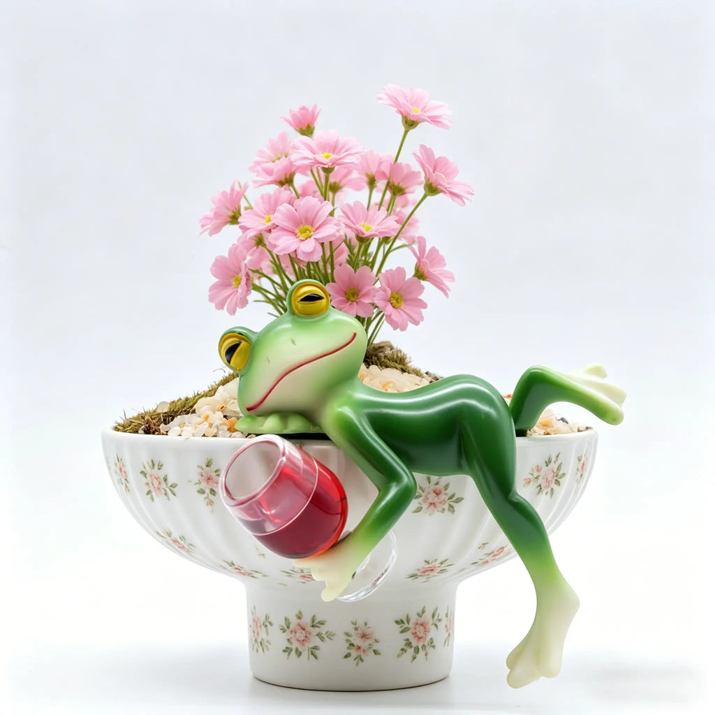 Funny Frog Garden Lawn Ornament 