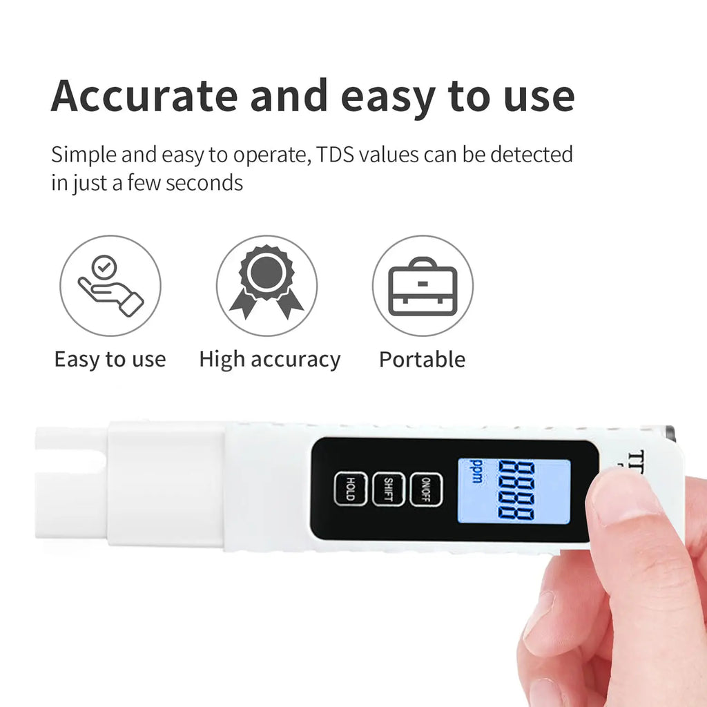 4-In-1 Digital TDS Water Quality Tester - Measures TDS, EC, Temperature (°C/°F) | 0-9990 Ppm Range | Home & Garden Tool for Modern Inflatable Pools【Summervibes】