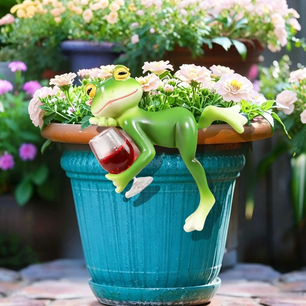 Funny Frog Garden Lawn Ornament 