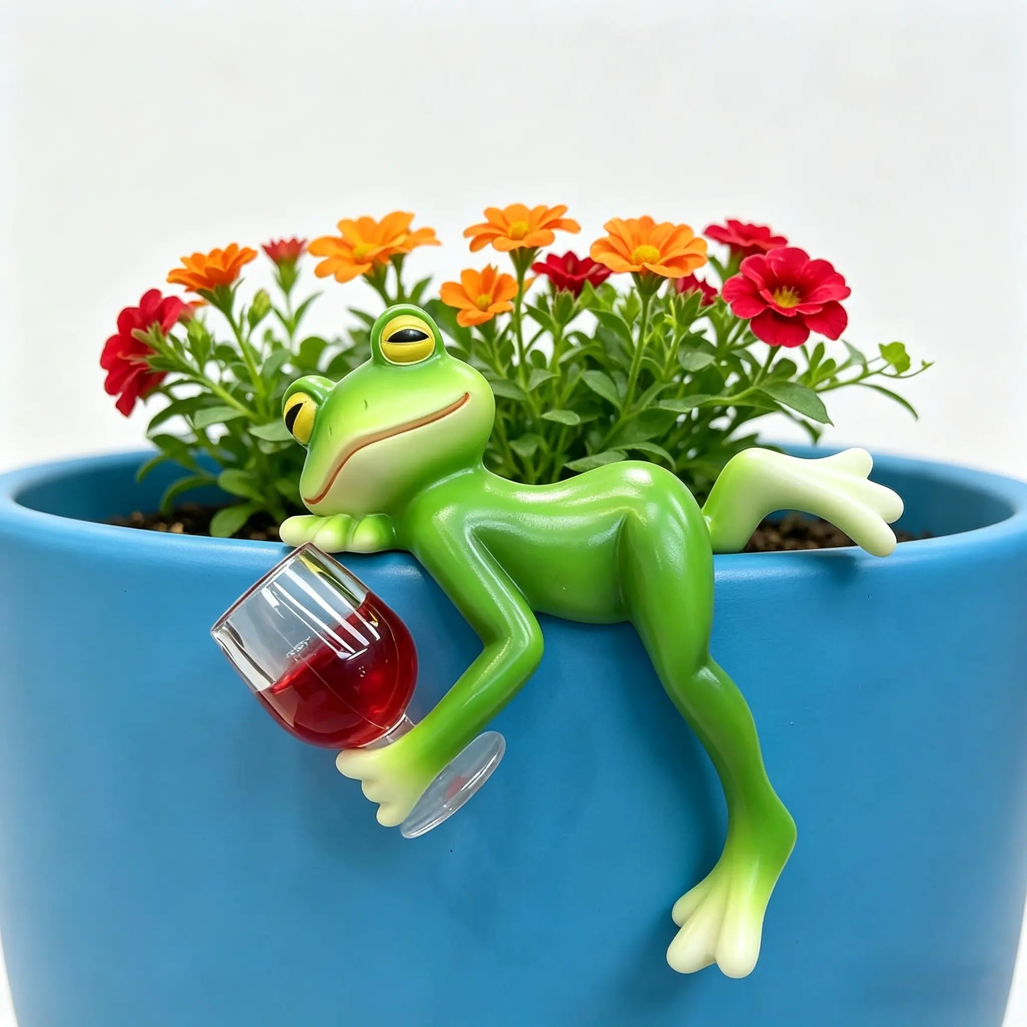 Funny Frog Garden Lawn Ornament 